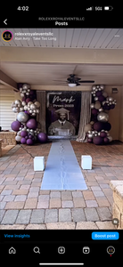 5' Custom Balloon Garland w/ Custom (5' x 8') Vinyl Backdrop