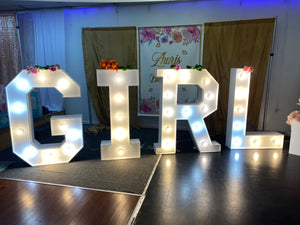 5' White Marquee (Letter &/or Number)