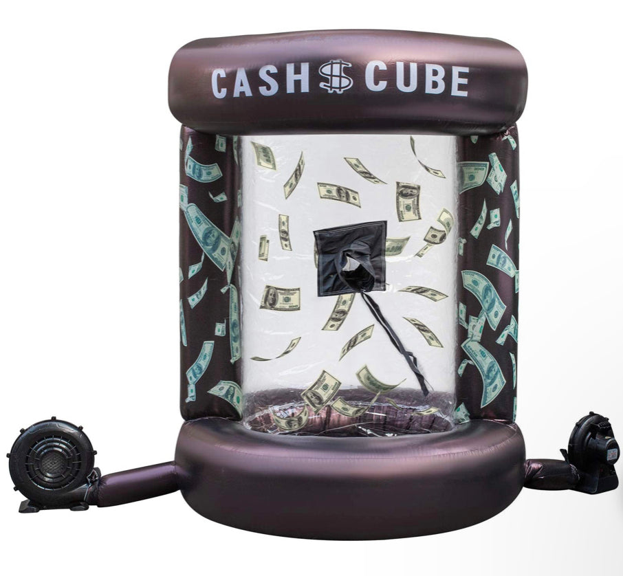 Inflatable Cash Cube - Money Blower (includes 2 blowers and imitation cash)